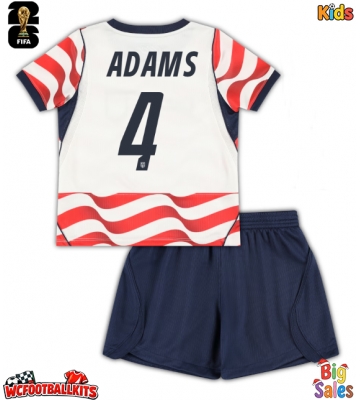 United States Tyler Adams #4 Replica Home Stadium Kit for Kids World Cup 2026 Short Sleeve (+ pants)